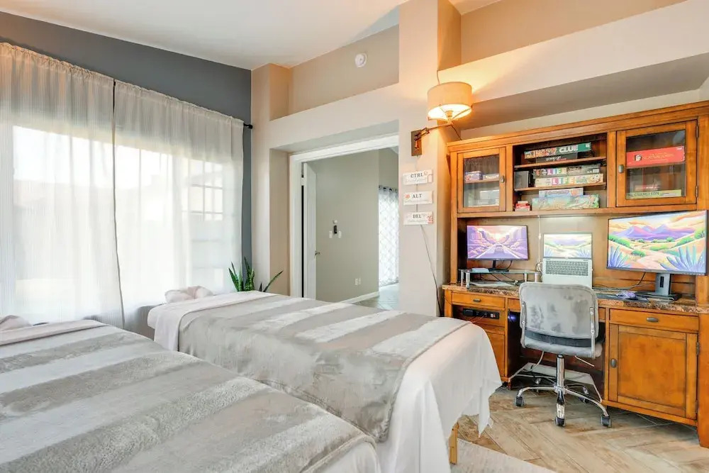 Luxe Outdoor Oasis Palm Tree Villa in Chandler