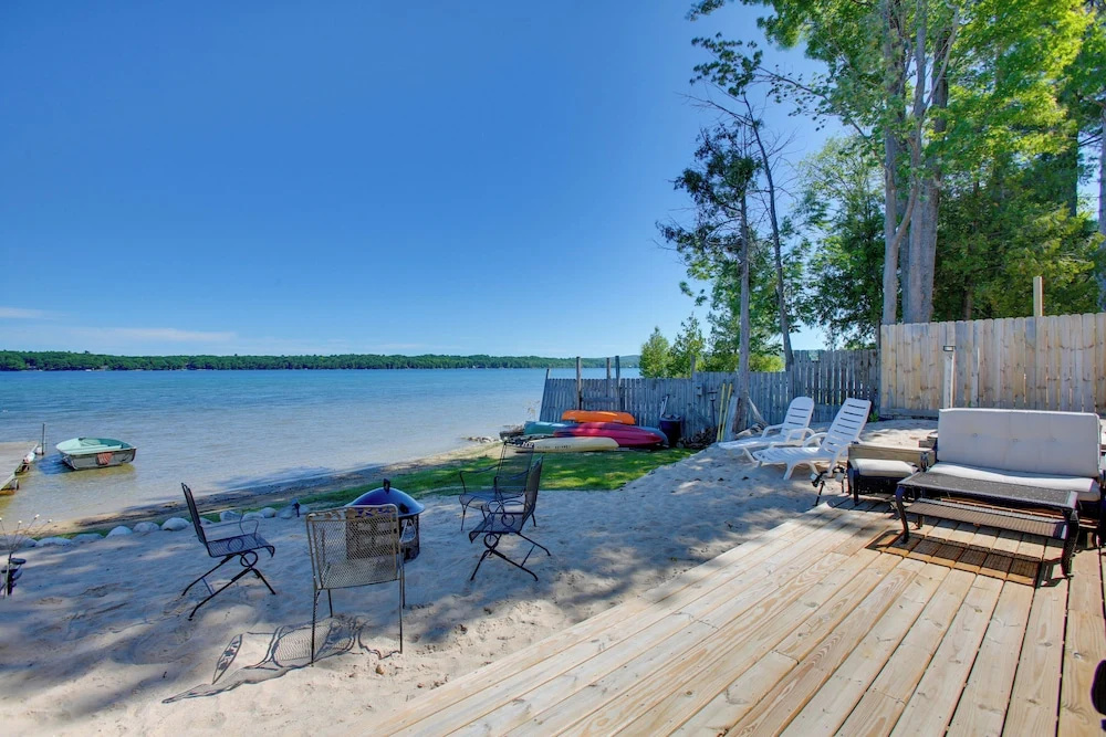 Beach Access & Dock: Little Traverse Lake Cottage!