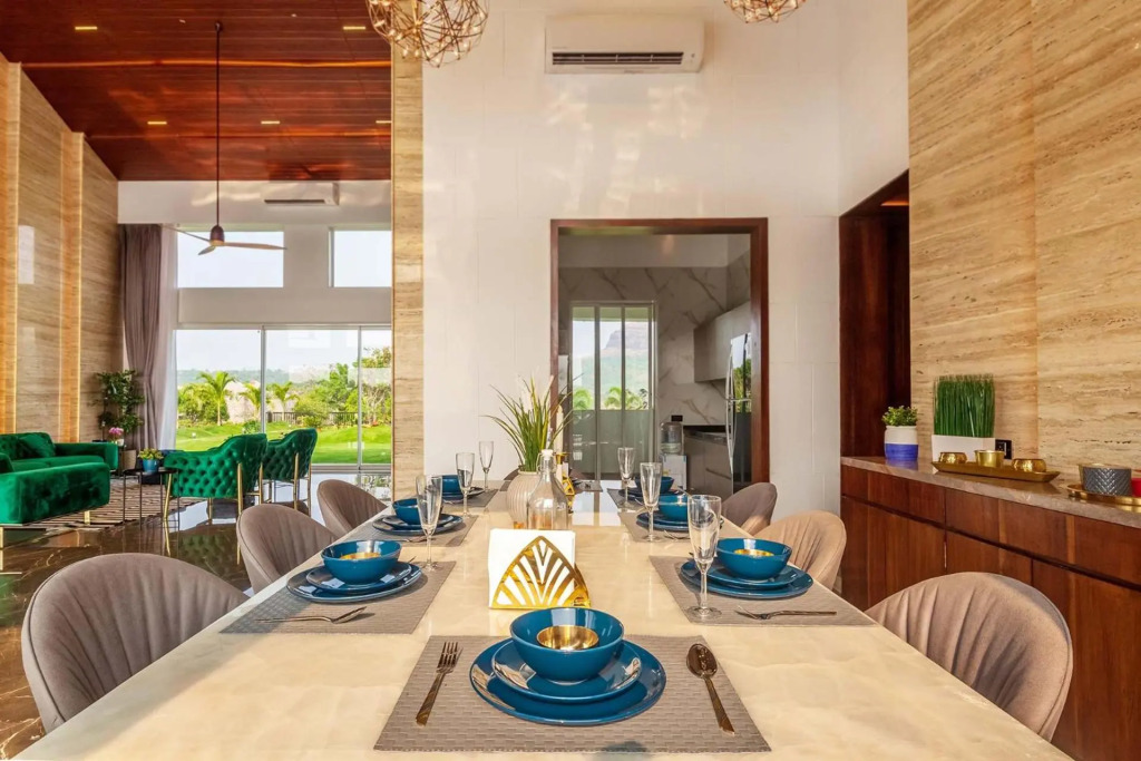 StayVistas Villa 107 at Canary Farms - Pure Veg with Huge Lawn, Pool and Home Theatre