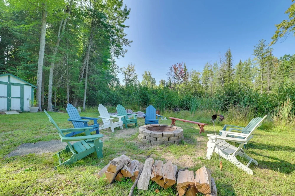 Houghton Lake Area Home w/ Fire Pit & Yard!