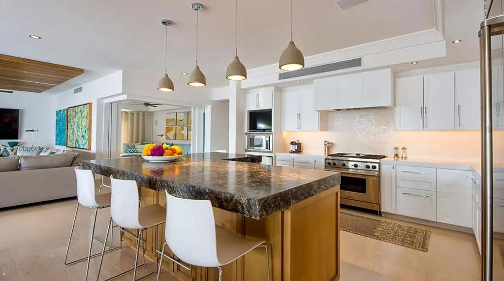 Spectacular 3-Story Beachfront Villa with a Huge Pool Patio