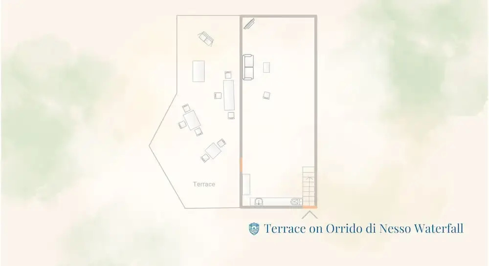 Terrace on Orrido di Nesso Waterfall by Rent all Como