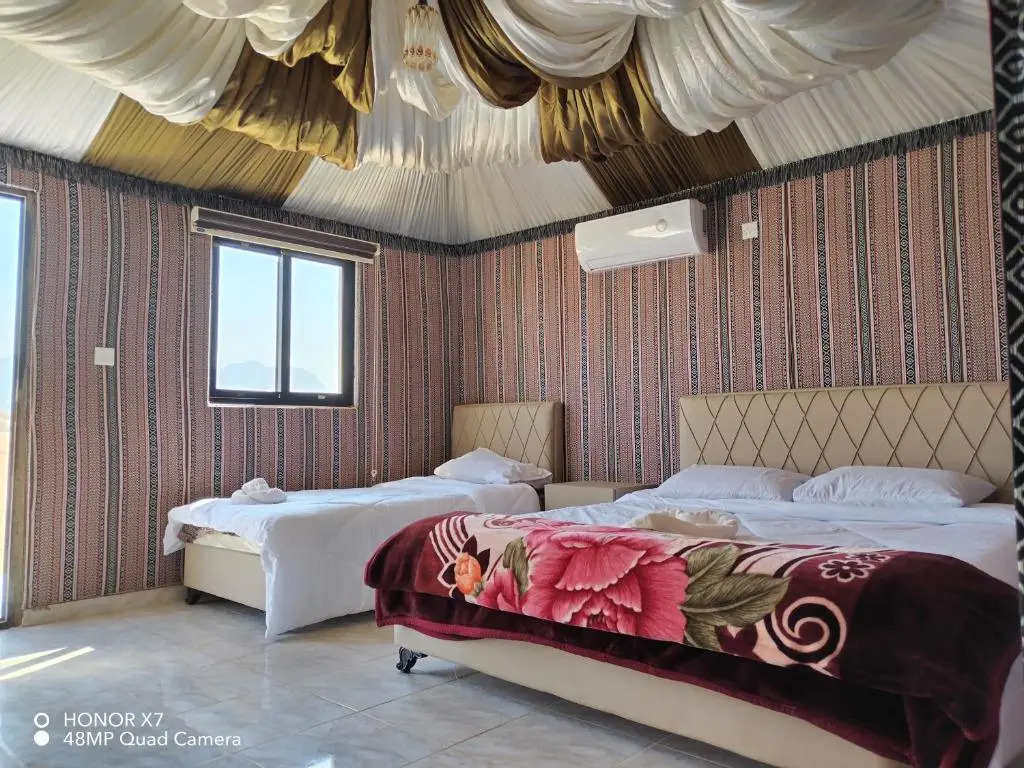 Glamping at wadi rum under the sun
