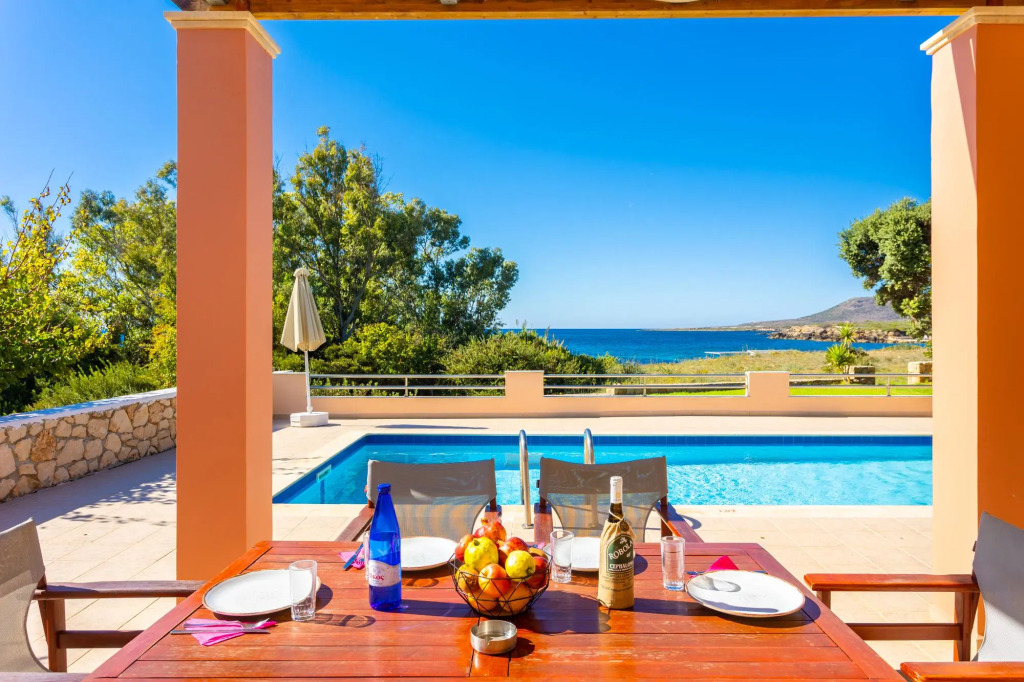 Antigoni Beach House Large Private Pool Walk to Beach Sea Views A C Wifi Car Not Required - 1012