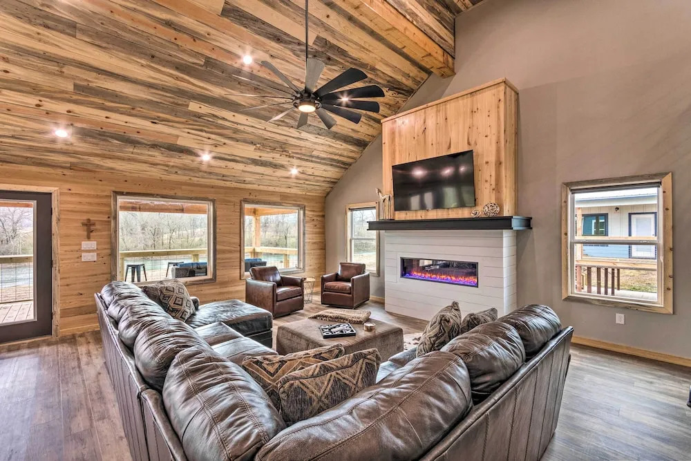 Upscale Riverfront Home w/ Beach & Fire Pit!
