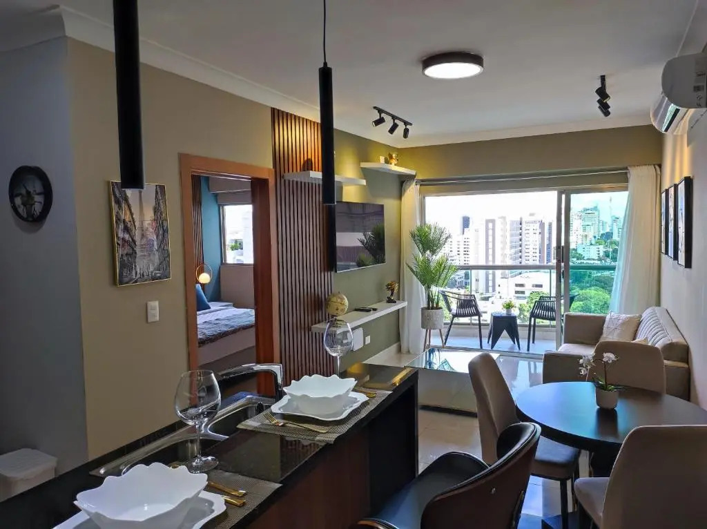 Precioso apartamento 1BR, piscina, gym, sauna, vista a la ciudad