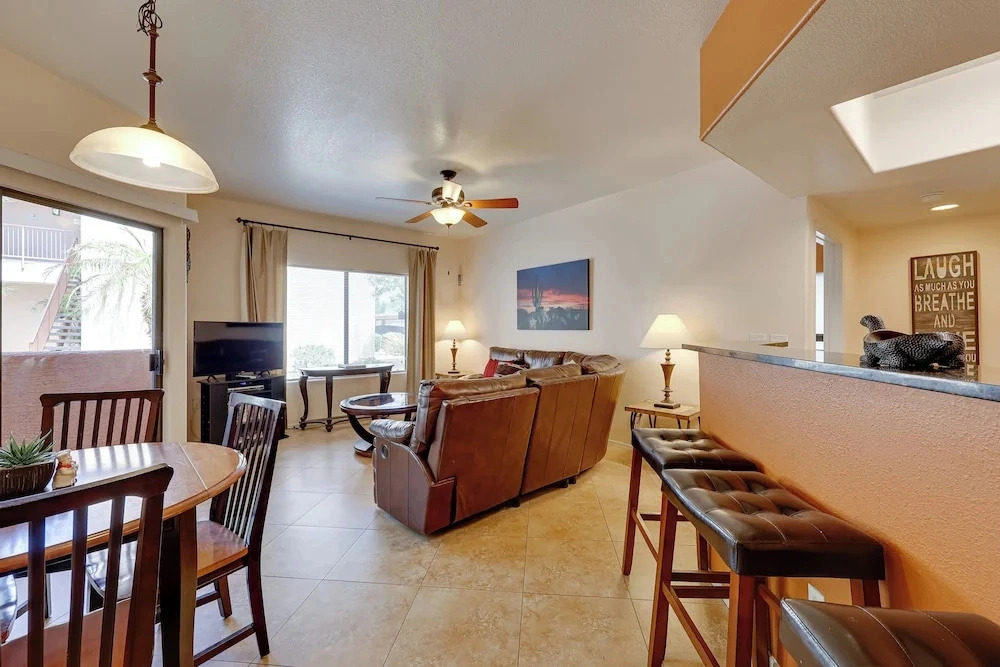 2 Desert Breeze Villas Units: Patios & Pool Access