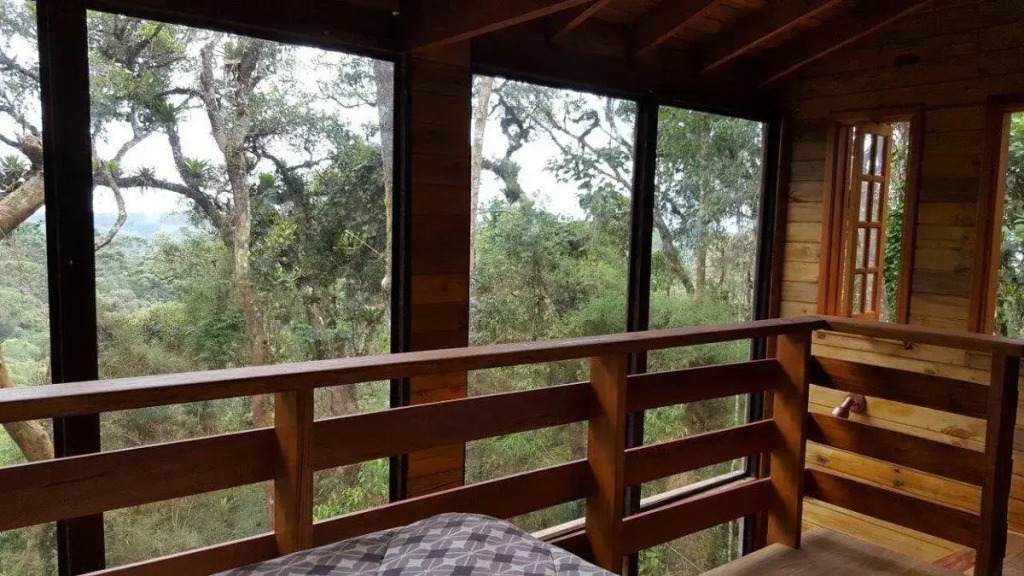 Chalé Dos Tucanos  Parede De Vidro Com Linda Vista