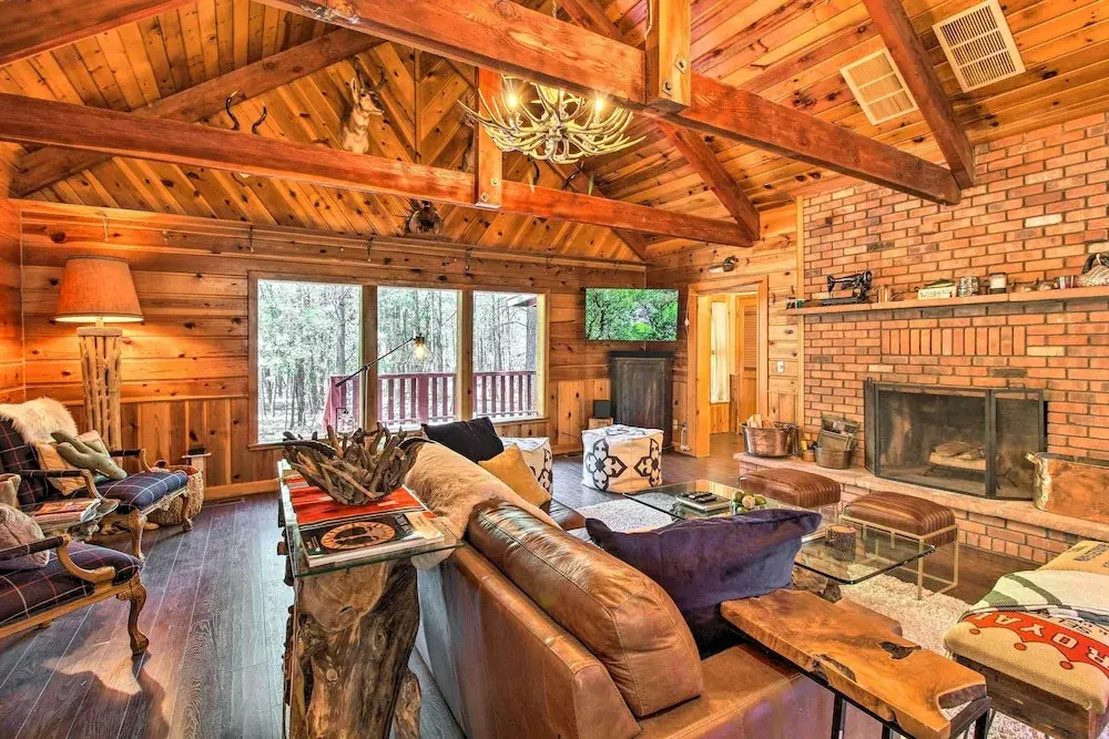 1 Mi to Rainbow Lake: Lakeside Cabin w/ Deck!