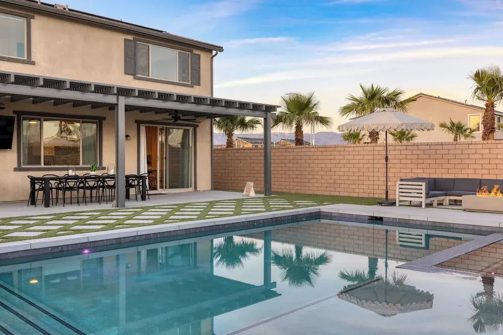 Sleeps 16! Pool Oasis w/ Game Room, Hot Tub, Fire Pit Desert Eden by Avantstay