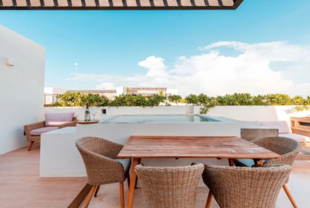 Luxury Design Penthouse | 3BR | Aldea Zama | Rooftop Private Pool | WiFi | Concierge |