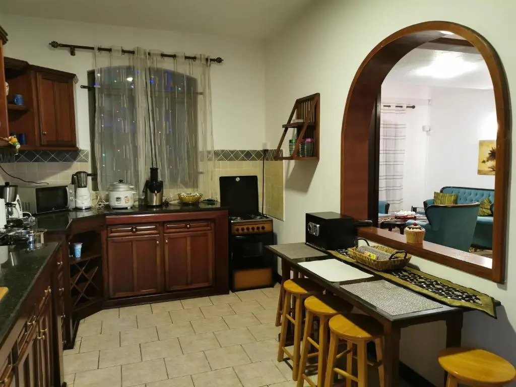 R&G Justlikehome Apartment 1 with blue sofa set and Apartment 2 with Garden View with brown sofa set