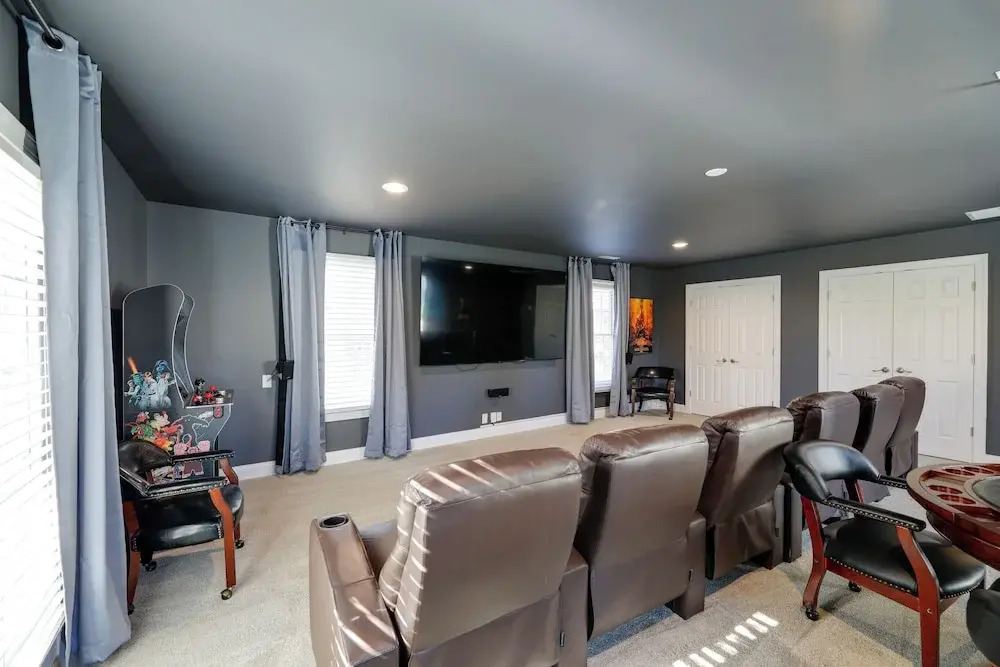 Theater Room & Deck at Massive Salt Pond Home!
