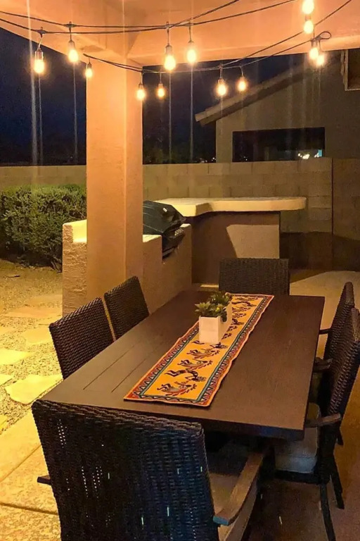Fire Pit, Covered Patio: Stylish Goodyear Refuge