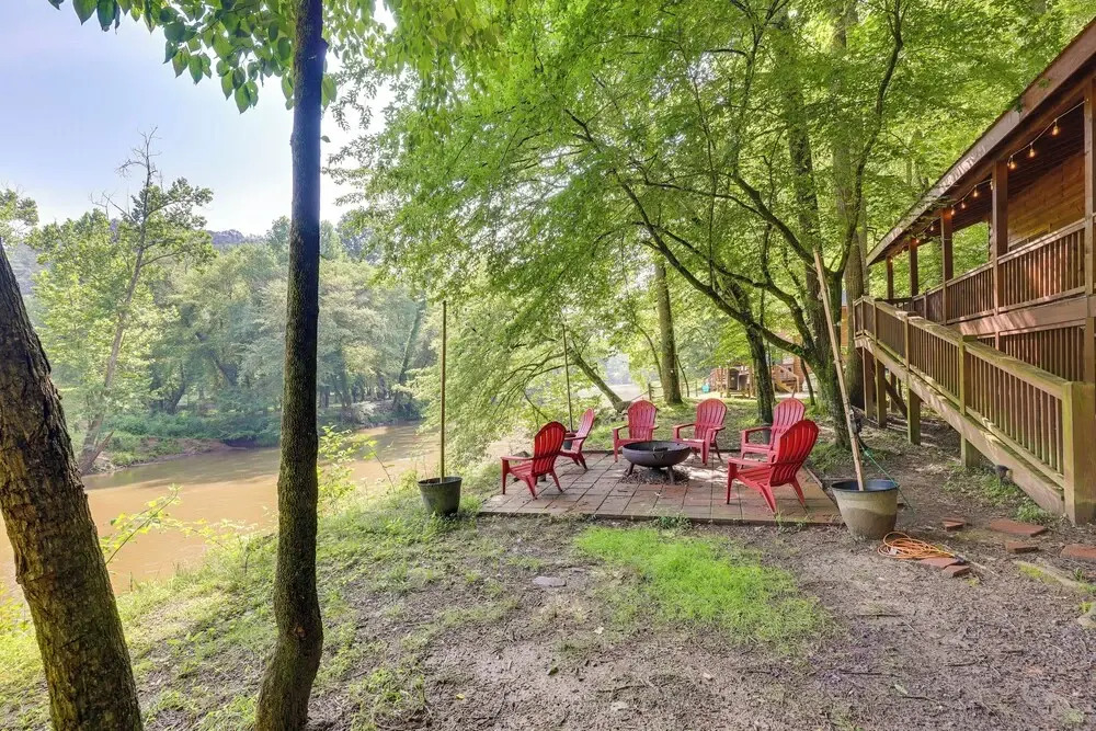 Riverfront Ellijay Cabin w/ Deck + Pool Access!