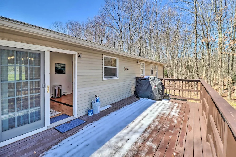 Sleek Albrightsville Home w/ Deck, Game Room