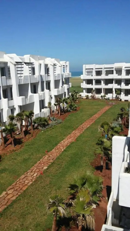 Apartment With one Bedroom in Province de Benslimane, With Wonderful sea View, Pool Access and Furnished Terrace - Near the Beach