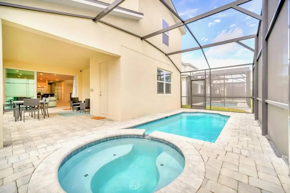 8BR Home Near Disney w Pool Hot Tub Games