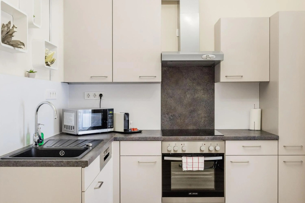 De Luxe 1-bedroom, 2-bathroom Condo in the Center