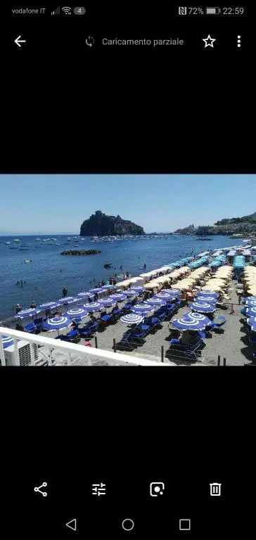 Apartment with one bedroom in Ischia with wonderful sea view and terrace 20 m from the beach