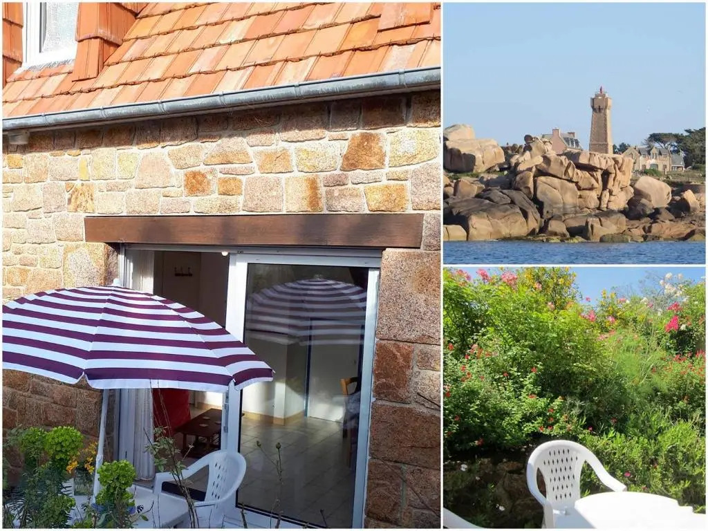 Maison avec WIFI, à 100m de la plage à Ploumanac'h en PERROS-GUIREC - Réf 345