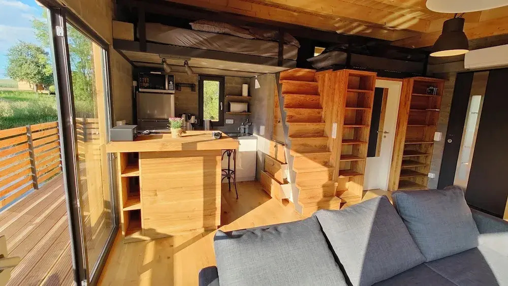 TinyHousebeiDresden spektakuläres winziges Häuschen auf Stelzen im Pferdeteich, Kaminofen, umlaufende Terrasse - Nähe Sächsische Schweiz