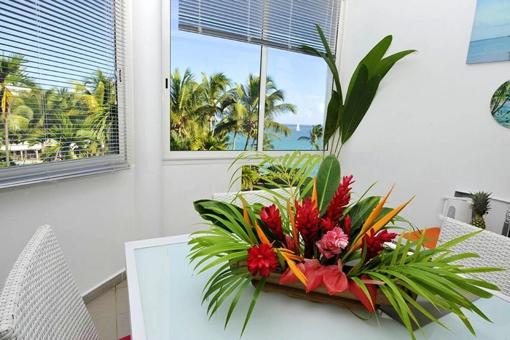 Studio in Le Gosier, with Wonderful Sea View, Furnished Terrace And Wifi - 10 M From the Beach