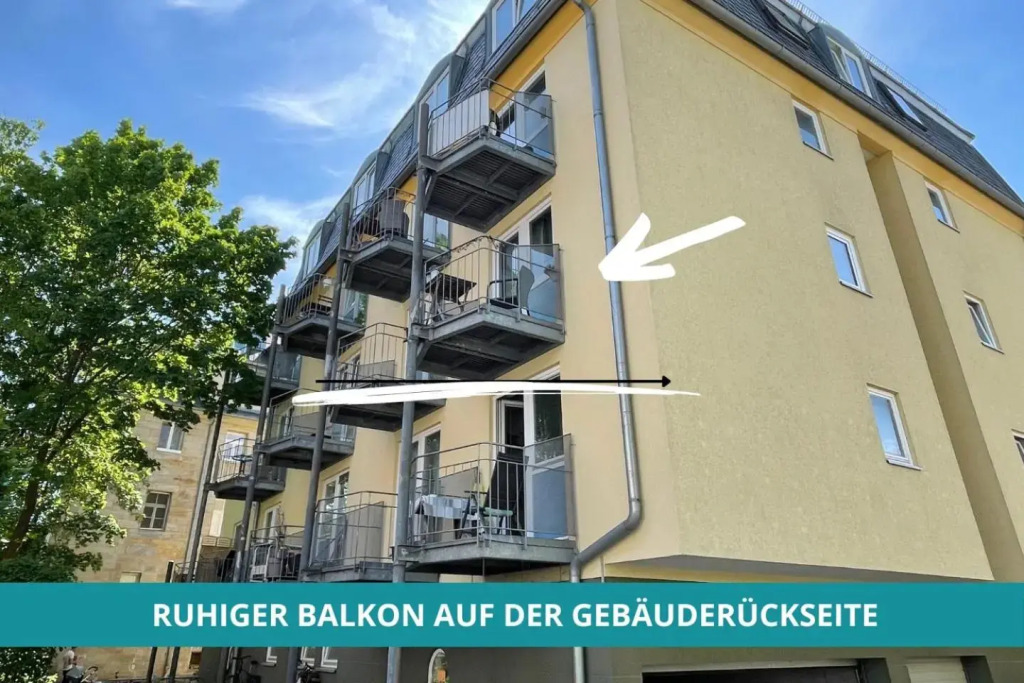 Wahnfried Nr1 - City Apartment mit Küche, Duschbad und Balkon - zentral aber ruhig
