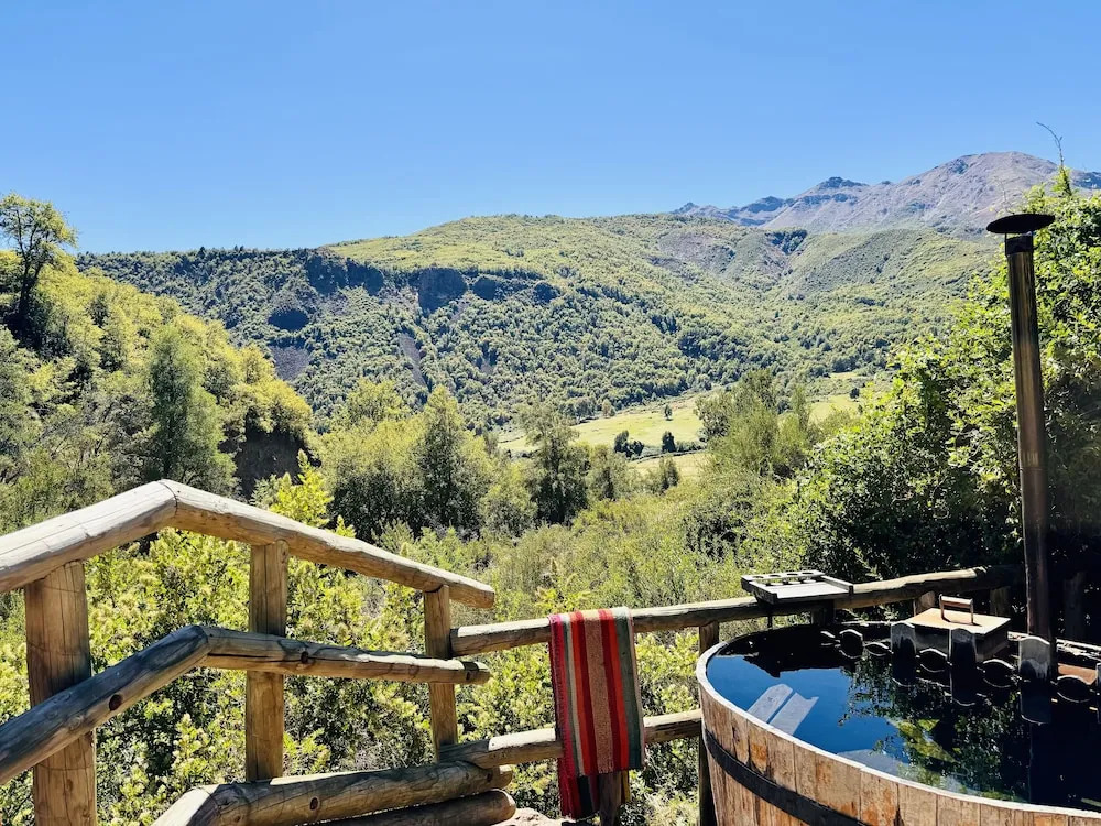Cabañas con tinajas calientes en Parque Guaiquivilo