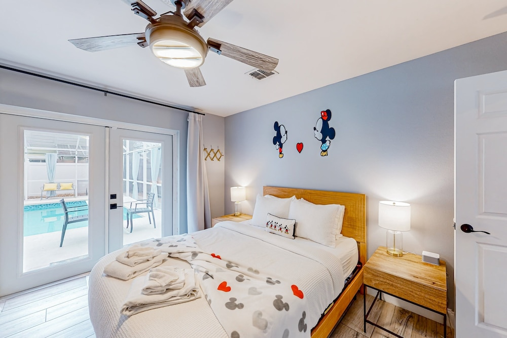 Whimsical Sunlit Retreat With Private Pool, Patio, & Game Room - Close to Parks