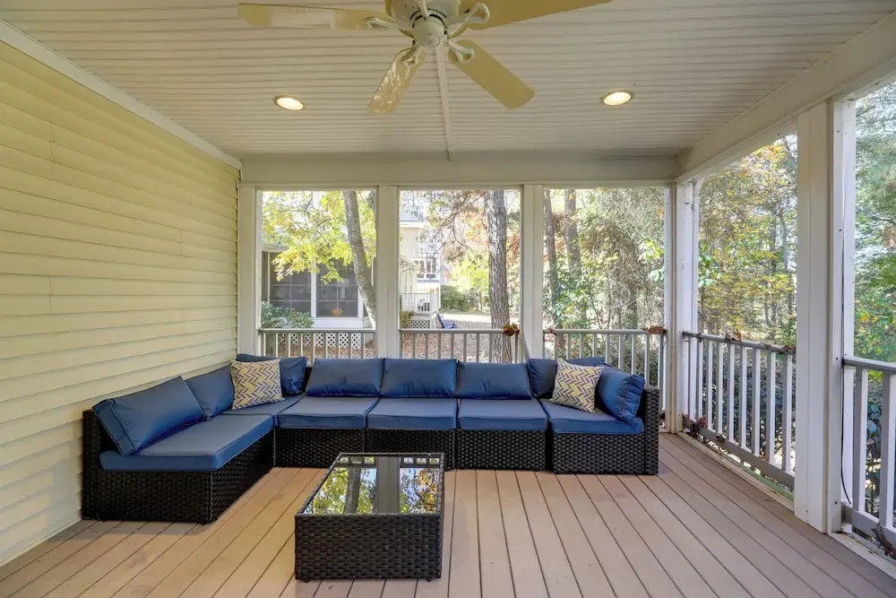Theater Room & Deck at Massive Salt Pond Home!