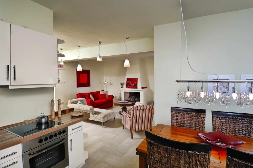 Villa Ares with private pool and a spectacular seaview 150m from the beach