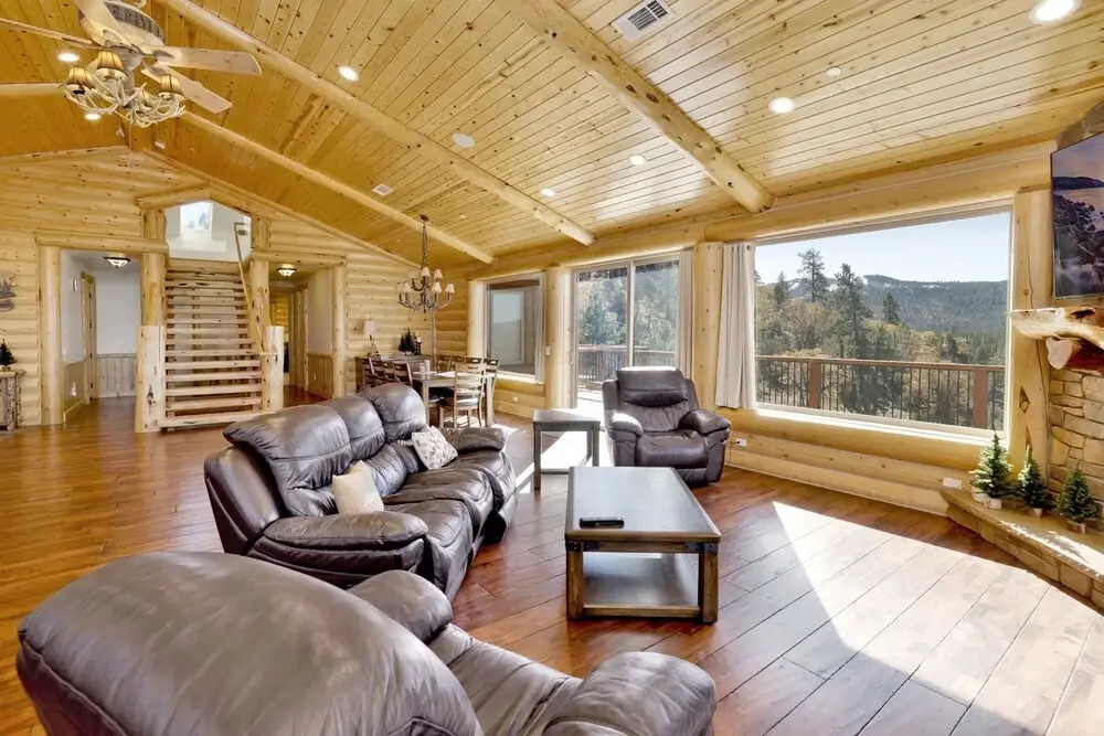 2206-golden Oak Log Cabin 7 Bedroom Home by RedAwning