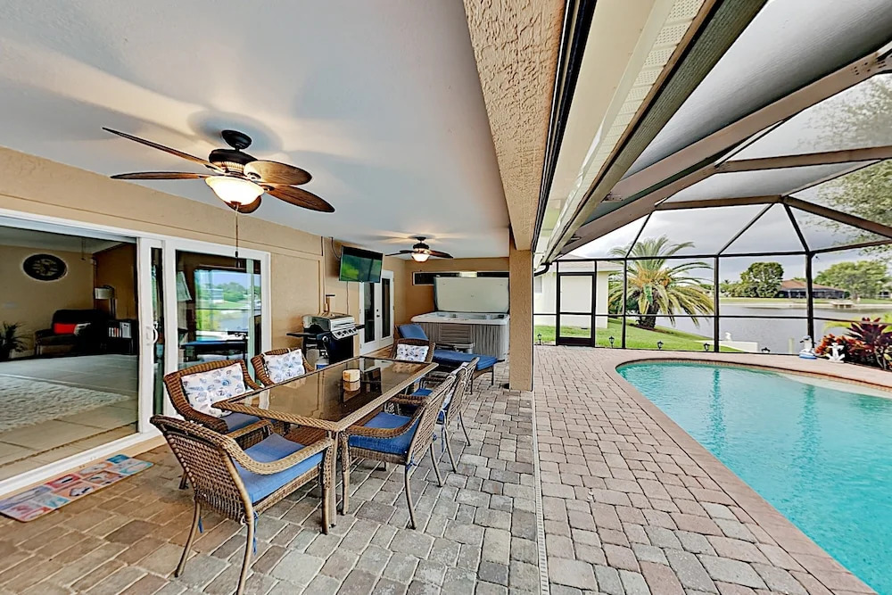 Canal-front Cape Coral Oasis W/ Private Pool 4 Bedroom Home