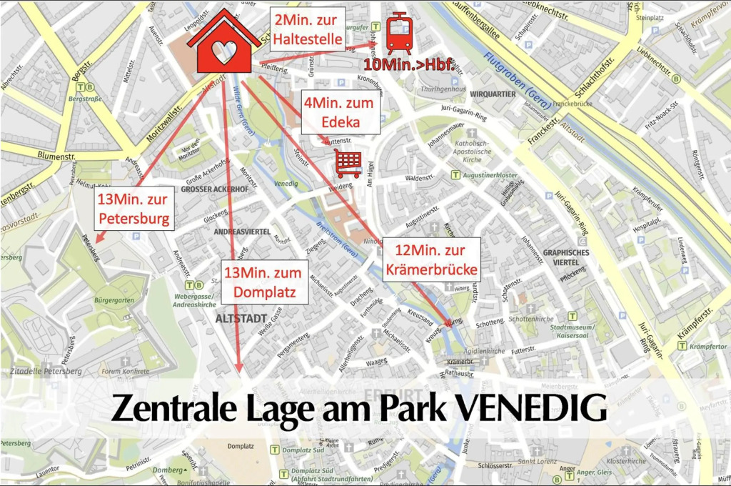 12 Ferienwohnungen im Jugendstil im Herzen Erfurts
