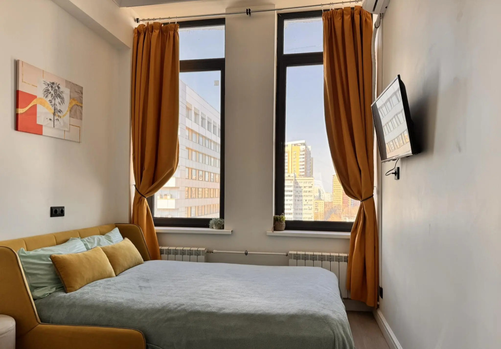 split-level studio with air conditioning