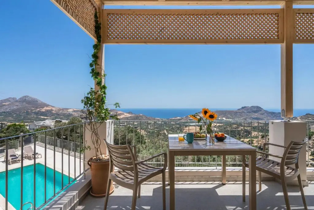 Eco Villa with 180-Degree Sea View, Pool, 350 sqm Yard, 2km from the Beach