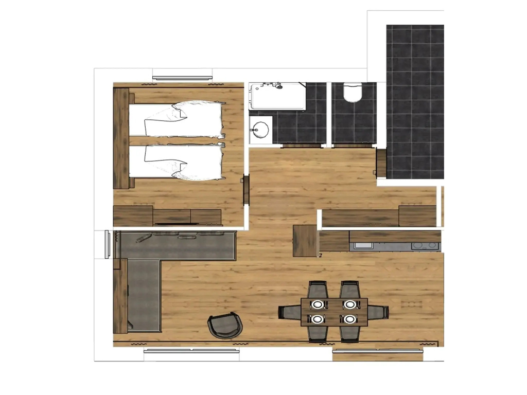 Large Apartment in Sankt Georgen With Balcony