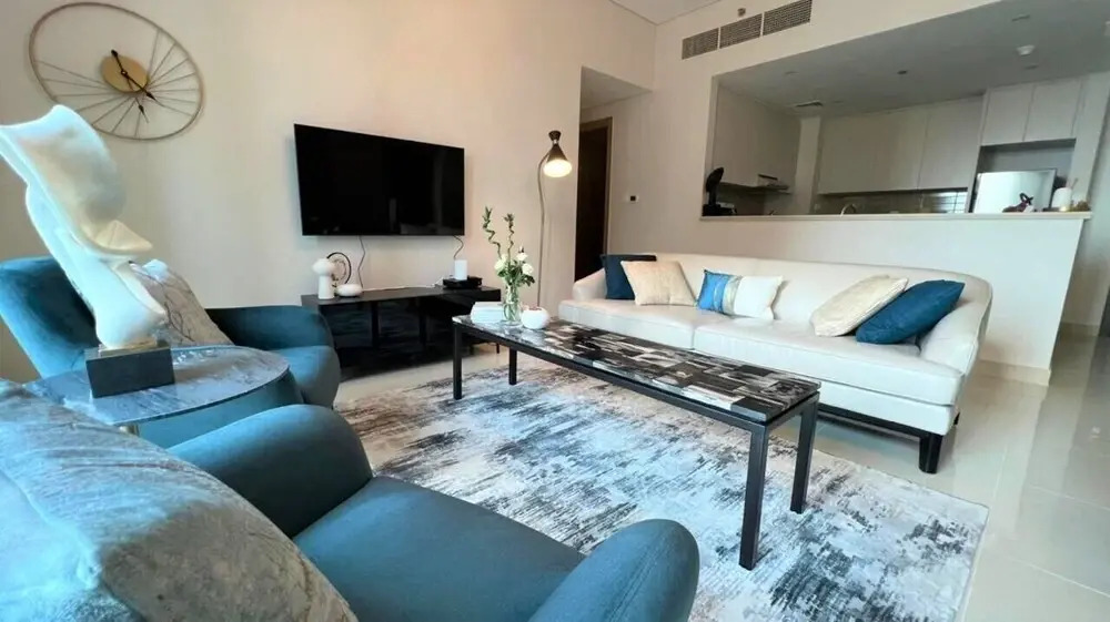 Elegant Luxury Apartment with Stunning Lake Views in Dubai Creek Harbour By ĀYA Boutique