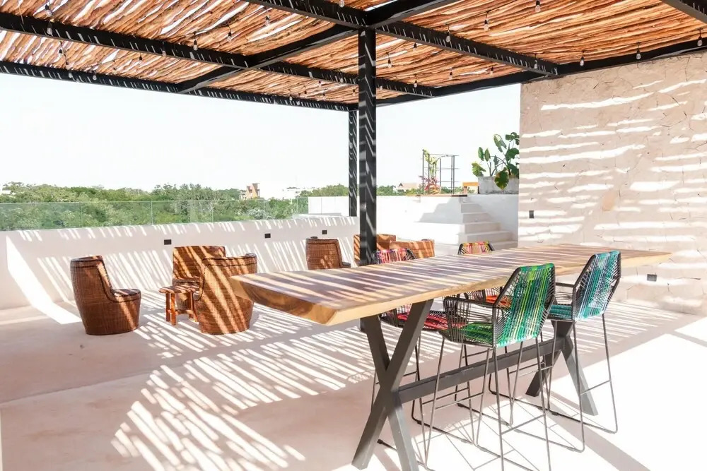 Boho-style Luxury Apartment La Veleta Balcony Rooftop Pool Lounge Area Nice Amenities