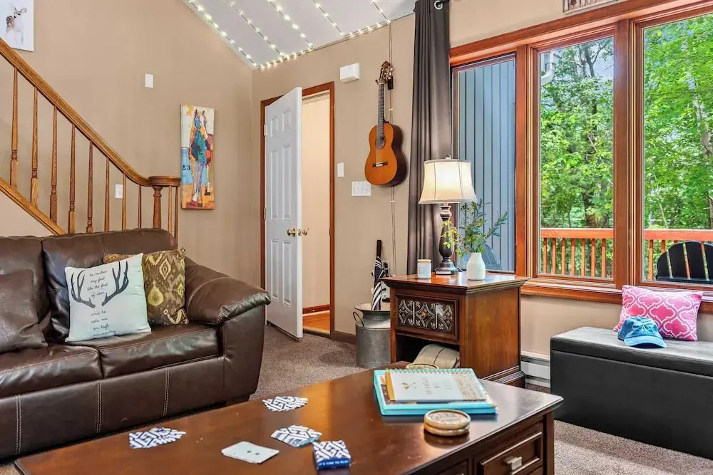 Poconos Escape w/ Game Room, Poker Loft, Fire Pit + Spacious Deck