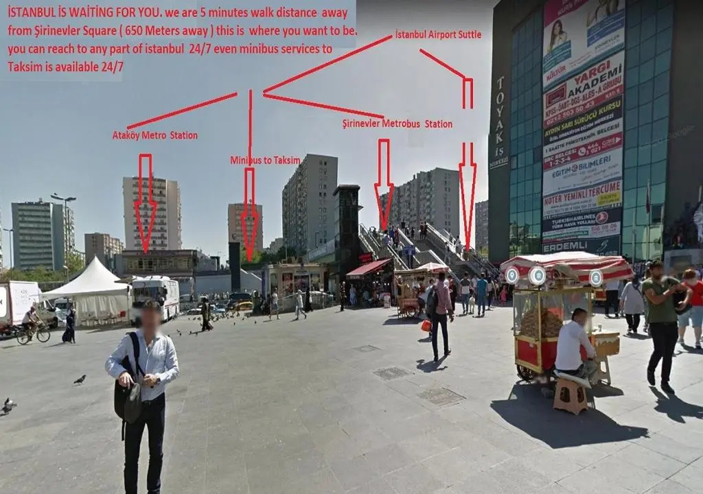 Feeling at home in İstanbul Center 5 Minutes walk to The Ataköy Metro Station & Metrobus