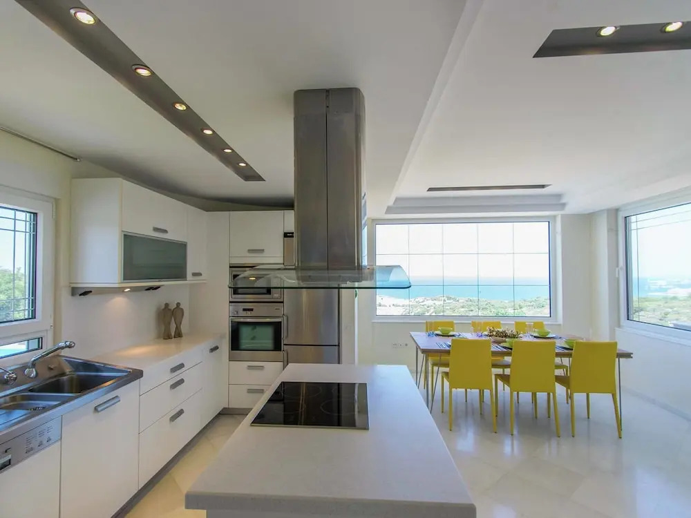 Infinity Pool Villa With Sea Views Near Rethymno City & Beach and Shaded BBQ