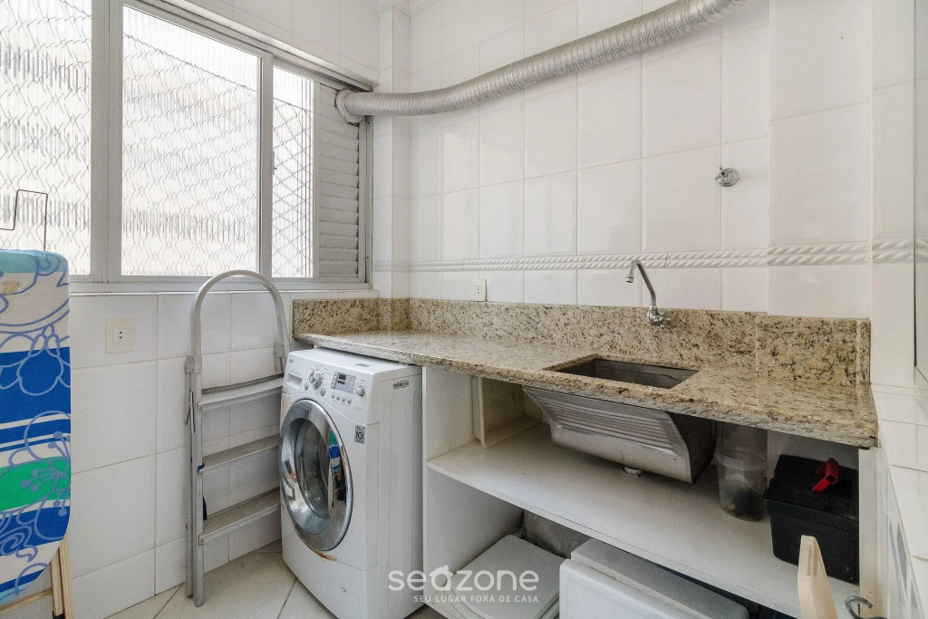 Apto 3Q pé na areia com vista mar CET802