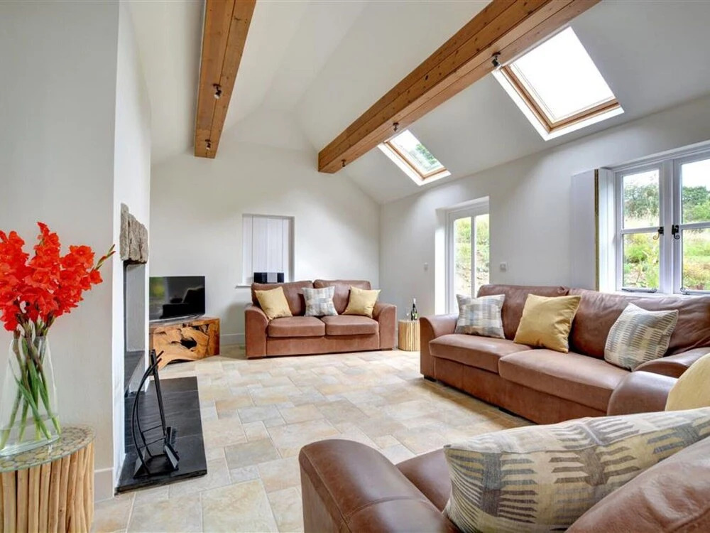 Spacious Natural Stone Holiday Home With Wooden Beams and Authentic Open Fireplace
