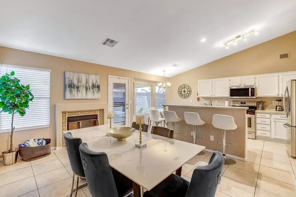 Sunny Heated Pool Retreat Near Las Vegas 1-story 3 Bedrooms Fully Equipped Island Kitchen