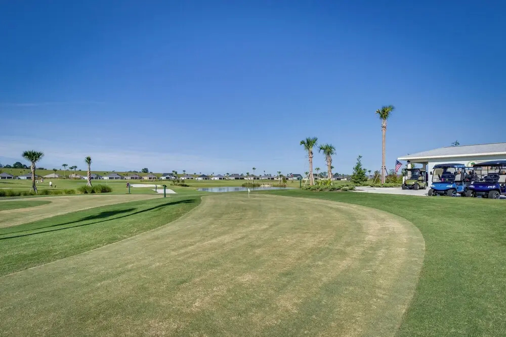 Single-Story Home with Golf Cart in The Villages