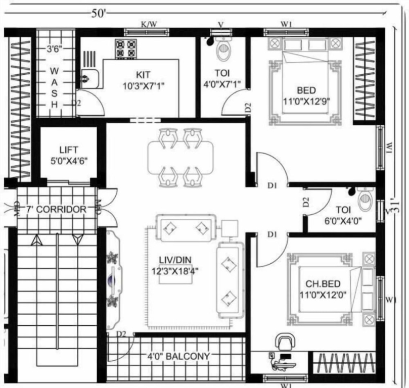 Premium 2BHK Gachibowli Walk to AIG- ISB-Microsoft