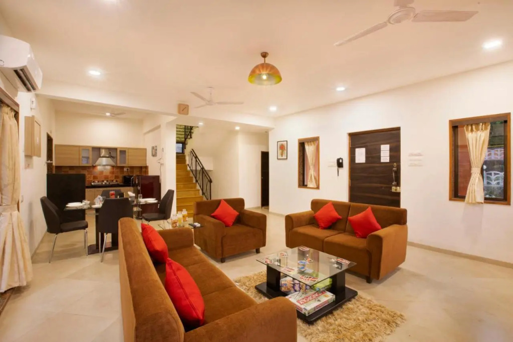 SaffronStays Dhyana - 3BR pet-friendly pool villa with Wi-Fi, indoor games and riverside trails in Wadas gated estate