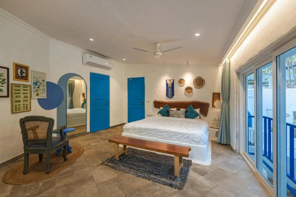 SaffronStays Kairos Zeus, Karjat - Greek style pool villa near Camp Max